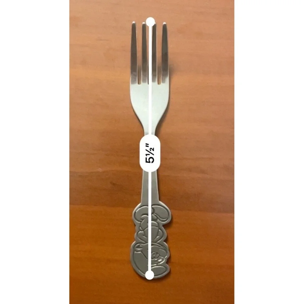 Vintage Smurfs  Baby / Child Fork - Stainless Steel - by Peyo Danara